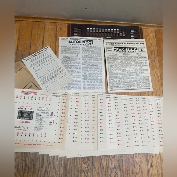 Vintage Autobridge bridge Game With Sheets - Picture 5 of 10